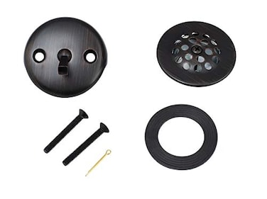 Artiwell Trip Lever Tub Trim Kit Set With Trip Lever Overflow Face Plate Trip Lever Bathtub Drain with Strainer Overflow and Matching Screws OIL RUBBED BRONZE