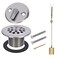PRIMSOPH Trip Lever Overflow Faceplate Tub Drain Trim Kit with Linkage Conversion Kit Assembly Universal Fine Coarse Thread Replacement Brushed Nickel