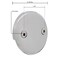 Westbrass R32907 318 TwoHole Bathtub Overflow Faceplate and Screws Satin Nickel