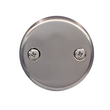 Westbrass R32907 318 TwoHole Bathtub Overflow Faceplate and Screws Satin Nickel