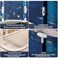 Simcat Portable Foldable Bathtub Collapsible Tub Travel Bath Tub for Shower Soaking Hot SPA and Ice Bath Tub Cosmic Planets