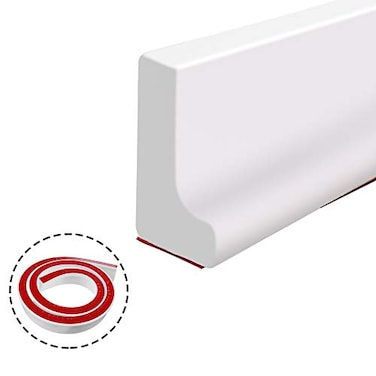 Ejoycos Collapsible Shower Threshold Water Dam Buthtub Water Stopper Shower Barrier Rubber Dam Silicon Water Blocker Dry and Wet Separation for Bathroom 39Inch