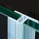 YXQ Frameless Shower Door Bottom Seal HType DoubleSided SelfAdhesive Door Sweep Stop Shower Leaking with Drip Rail 3810mm Glass1183000mm LengthTransparent