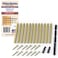 ZZEM SCREW 12PK 9x3 Brass Screws Permanent Door Hinge Repair Kit Easy Stripped Screw Hole Fix Reinforce Hinges Strike Plates Door Jamb Quickly Fix Stripped Hinge Screws Made in USA