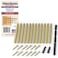 ZZEM SCREW 12PK 9x3 Brass Screws Permanent Door Hinge Repair Kit Easy Stripped Screw Hole Fix Reinforce Hinges Strike Plates Door Jamb Quickly Fix Stripped Hinge Screws Made in USA