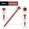Deck Plus 3 Inch Epoxy Coated Exterior Wood and Fence Screws 10 x 3 TorxStar Drive Included Coarse Thread Outdoor Rust Resistant Decking Screw Red 1lb Box 62 Pieces 48432
