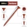 Deck Plus 3 Inch Epoxy Coated Exterior Wood and Fence Screws 10 x 3 TorxStar Drive Included Coarse Thread Outdoor Rust Resistant Decking Screw Red 1lb Box 62 Pieces 48432