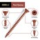 Deck Plus 3 Inch Epoxy Coated Exterior Wood and Fence Screws 10 x 3 TorxStar Drive Included Coarse Thread Outdoor Rust Resistant Decking Screw Red 40 Pieces 42600