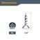 POWERTEC 6 x 58 Wood Screws 100 PCS ZincPlated SelfTapping Flat Head Phillips Screws with Deep Thread for Crafts Wood Drywall T Track QWS1001