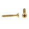 PRIME-LINE PrimeLine 9034313 Wood Screws Flat Head Phillips Drive 4 X 34 In Solid Brass 100 Pack