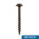 Rok Hardware 8 x 1 Pocket Hole Deck Screws Square Drive Round Washer Head Wood Deep Coarse 100 Pack