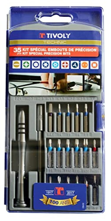 TIVOLY Precision Screwdriver Set with 33 Bits for Electronics and Other Precision Work 1 Magnetic Bit Holder 1 Screwdriver 4mm Hex Shank