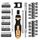 MULWARK Screwdriver Bit Set Socket Kit 63Pieces Ratcheting Screwdriver Set with Case 63 in 1 Multi Bit Screw Driver for Home DIY Electronics Car Emergency and Garage
