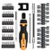 MULWARK Screwdriver Bit Set Socket Kit 63Pieces Ratcheting Screwdriver Set with Case 63 in 1 Multi Bit Screw Driver for Home DIY Electronics Car Emergency and Garage