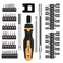 MULWARK Screwdriver Bit Set Socket Kit 63Pieces Ratcheting Screwdriver Set with Case 63 in 1 Multi Bit Screw Driver for Home DIY Electronics Car Emergency and Garage