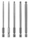 Aracombie 5pcs Ball End Allen Wrench Bits Ball Head Hex Set 25mm6mm Metric Ball End Screwdriver Bit Set S2 Steel Hex Head Allen Wrench Drill Bit Set Magnetic 14 Inch Hex Shank Driver Bit Set