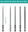 Aracombie 5pcs Ball End Allen Wrench Bits Ball Head Hex Set 25mm6mm Metric Ball End Screwdriver Bit Set S2 Steel Hex Head Allen Wrench Drill Bit Set Magnetic 14 Inch Hex Shank Driver Bit Set