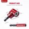 ColumPRO 105 Degree Right Angle Drill Screwdriver Bit Set 14 Hex Shank Right Angle Drill Attachment with 4PCS PZ2 PH2 Screwdriver bits and bit holder
