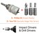 Mars-Tool ELECTRIC DRILL to SCREWGUN CONVERTER Adjustable Clutch Drywall Tool Screw Depth Setter wManganese S2 Phillips 2 Screwdriver Bit Countersink Plywood Deck PH2 Screws 14 Shank Fits Corded Cordl