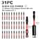 GEINXURN Geinxurn 30 Pieces 2 In T25 Impact Tough Magnetic Screwdriver Bit Set 25 Torx Head Power Bits S2 Alloy Steel Star Bits with 1 Pc Impact Bit Holder and Storage MBox