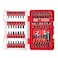 GEINXURN Geinxurn 49Pieces Impact Screwdriver Bits Set Magnetic S2 Steel PhillipsSlottedSquareTorx Insert Power Bits Tips Impact Bit Holder with Red Storage Box Case