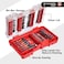 GEINXURN Geinxurn 49Pieces Impact Screwdriver Bits Set Magnetic S2 Steel PhillipsSlottedSquareTorx Insert Power Bits Tips Impact Bit Holder with Red Storage Box Case