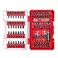 GEINXURN Geinxurn 49Pieces Impact Screwdriver Bits Set Magnetic S2 Steel PhillipsSlottedSquareTorx Insert Power Bits Tips Impact Bit Holder with Red Storage Box Case