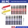 GEINXURN Geinxurn Impact Torx Screwdriver Bits Set 20 Pieces 2Security T7T40 Magnetic S2 Steel Multi Star Driver Bits with Soft Hanging Strips