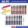 GEINXURN Geinxurn Impact Torx Screwdriver Bits Set 20 Pieces 2Security T7T40 Magnetic S2 Steel Multi Star Driver Bits with Soft Hanging Strips