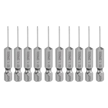 HARFINGTON 10pcs 000 Phillips Screwdriver Bit PH000 14 Hex Shank 2 50mm Long Magnetic S2 Steel Industrial Grade Screw Driver Bit Cross Head Electric Drill Bits 0047 12mm Rod
