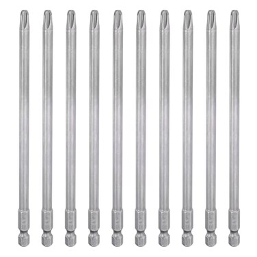 HARFINGTON 10pcs 3 Phillips Screwdriver Bit PH3 14 Hex Shank 6 150mm Long Magnetic S2 Steel Industrial Grade Screw Driver Bit Cross Head Electric Drill Bits 0236 6mm Rod
