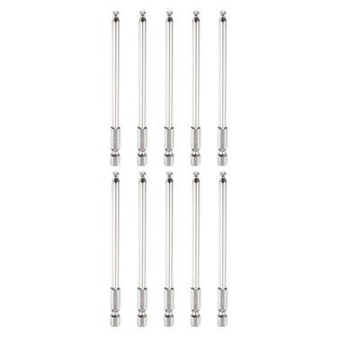 HARFINGTON 10pcs Ball End Hex Screwdriver Bit H4 4mm Head 14 Hex Shank 100mm 4 Long Magnetic S2 Steel Metric Screw Driver Drill Bit Wrench Socket Power Tool