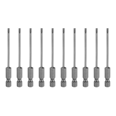 HARFINGTON 10pcs SL25 Magnetic SLotted Screwdriver Bits 25mm S2 Steel Flat Head Screwdriver Bit 14 Hex Shank Industrial Grade Screw Driver Drill Bits 3 Long for Remove Fastening Screws