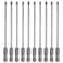 HARFINGTON 10pcs SL3 Slotted Screwdriver Bits 3mm Slotted Tip 14 Hex Shank 100mm 4 Long Magnetic Flat Head S2 Steel Screw Driver Drill Bits Industrial Power Screwdriver Bit