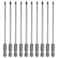 HARFINGTON 10pcs SL3 Slotted Screwdriver Bits 3mm Slotted Tip 14 Hex Shank 100mm 4 Long Magnetic Flat Head S2 Steel Screw Driver Drill Bits Industrial Power Screwdriver Bit
