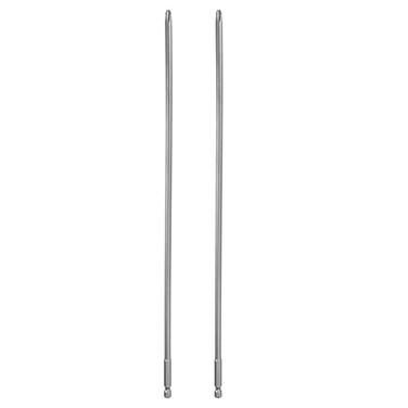 HARFINGTON 2pcs 3 Phillips Screwdriver Bit PH3 14 Hex Shank 15 370mm Long Magnetic S2 Steel Industrial Grade Screw Driver Bit Cross Head Electric Drill Bits 0236 6mm Rod