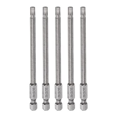 HARFINGTON 5pcs 532 Hex Screwdriver Bit SAE 14 Hex Shank 4 Length Magnetic S2 Steel Power Drill Bits