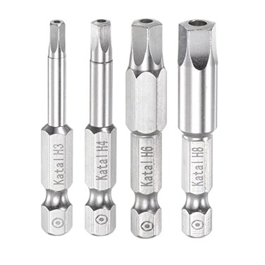 HARFINGTON H3H8 Pentagon Screwdriver Bit Set 14 Hex Shank 2 Length Magnetic Security Screw Driver Power Tool
