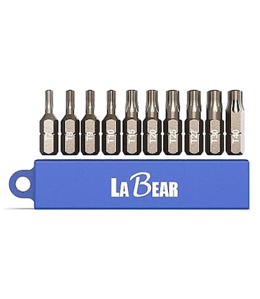 LABEAR 10Piece Short Torx Bit Set 1Inch S2 Steel Star Screwdriver Bits 14 Hex Shank Driver Bits for Drill Power Screwdriver Bike Auto Electronics Repair T7T40