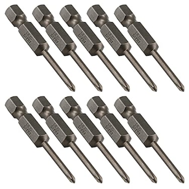 LDEXIN 10Pcs Phillips Screwdriver Bits 14 Inch Hex Shank S2 Steel Magnetic Phillips Bits 30mm Dia PH1 2 Inch Length