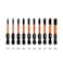 Railer Torx Bit Set Premium S2 Steel 2 Inch Impact Driver 10Piece 6 Star Bit Set With A Tool Storage Bit Holder Carabiner Black Bitrail Standard Bitrail
