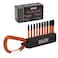 Railer Torx Bit Set Premium S2 Steel 2 Inch Impact Driver 10Piece 6 Star Bit Set With A Tool Storage Bit Holder Carabiner Black Bitrail Standard Bitrail