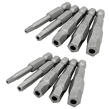 Saipe 10 Pieces Magnetic Pentagon Head Screwdriver Bits Set 14 Inch Hex Shank Security Tamper Proof Pentagonal Drive Bit Fivesided Figure Screw Driver Drill Bit for Electric Hand Screwdrivers 50mm
