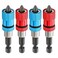 Saipe 4pcs Adjustable Screw Depth Screwdriver Bit Holder with S2 Phillips 2 Screw Driver Bits 14 Inch Hex Shank Magnetic Steel Screwdriver Drywall Screw Bit RedBlue