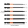 Saipe 6pcs Magnetic Allen Wrench Drill Bit Set with 14 Inch Hex Shank S2 Steel Hex Bits Set H2H25H3H4H5H6 Metric Impact Hex Head Screwdriver Bit Set 393 Inch 100mm Length