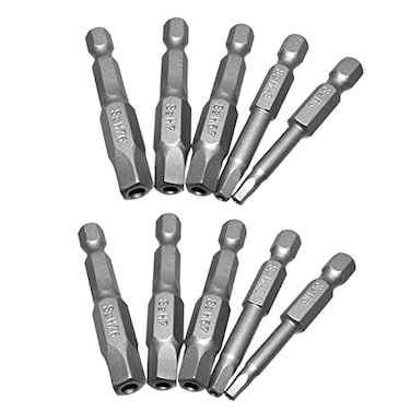 SeonFook 10pcs Pentagon Head Screwdriver Bits Set Magnetic Pentagonal Drive Bit 14 Inch Hex Shank S2 Steel Security Tamper Proof Screw Driver Bit Set 2Inch Length H3H76