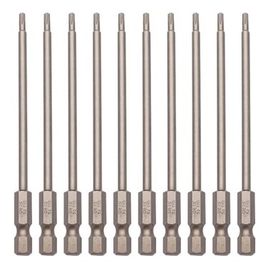 Sipery T10 security torx bits tamper proof 10Pcs 100mm 4inch 14inch hex shank magnetic screwdriver star bits for power screwdriver impact driver