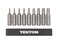 TEKTON 14 Inch Star Bit Set with Rail 9Piece T7T30 DZT93001