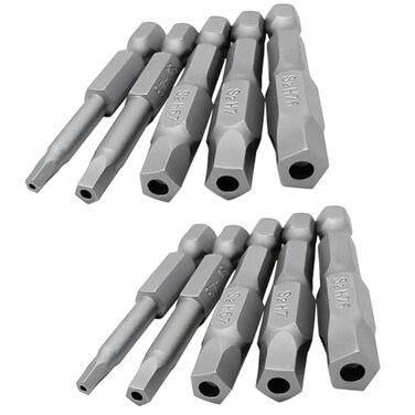 Teocpai 10Pcs Magnetic Pentagon Head Screwdriver Bits Set 14 Inch Hex Shank Security Screw Driver Drill Bit 50mm2 Inch 5 Sided Security Tamper Proof Drive Bit H3H76