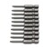 TMAX 10 pc T8 Torx Star Head Screwdriver Bit Set S2 Steel 6 Point T8 Reduced Round Shaft Screwdriver Insert Bits Hex Shank